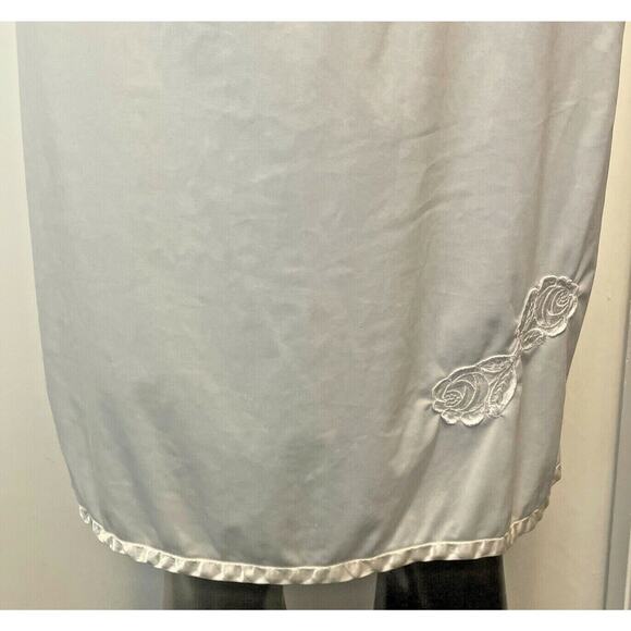 Medium Gaymode Vintage Womens Half Slip Ivory Flower Embellishment Side Slit - Picture 7 of 9